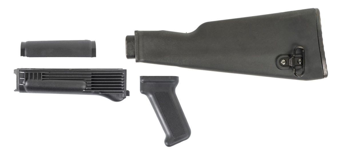 Arsenal Black Polymer Stock Set with Stainless Steel Heat Shield for Milled Receivers - Image 3