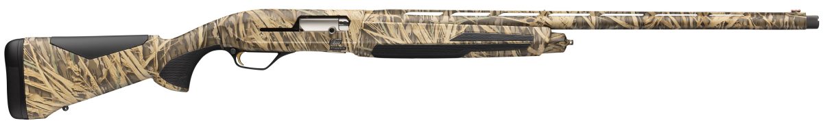 Browning Maxus II 12-gauge semi-automatic shotgun with 28-inch barrel and Mossy Oak Shadowgrass finish