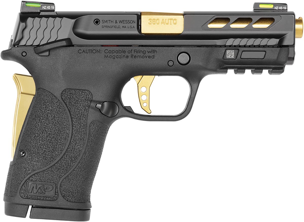 SMITH AND WESSON M&P380 PC 380ACP PORTED GOLD