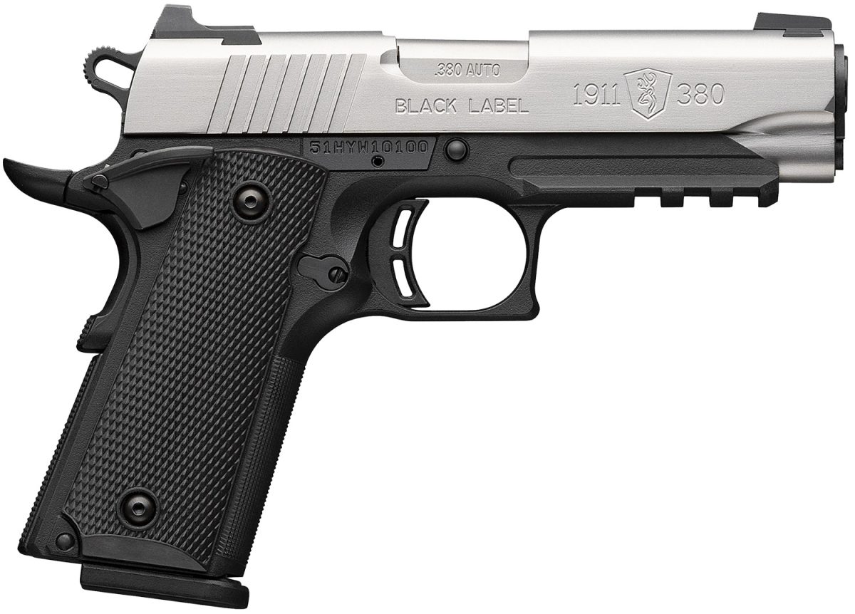 BROWNING 1911-380 380ACP SS 3.6" RAIL#