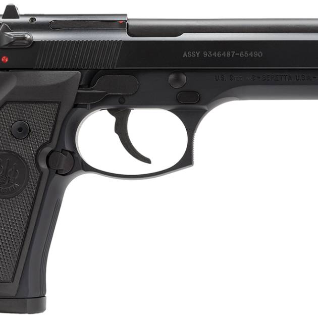 Beretta M9 9mm 4.9-inch black full-size pistol with polymer grip