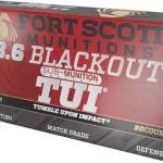 FORT SCOTT 8.6 BLACK OUT 285GR SUB SONIC 20RD BOX 10 BOXES PER CASE