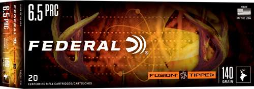 FEDERAL 6.5 PRC 140GR FUSION TIPPED 20 RD/BX 10 BX/CS