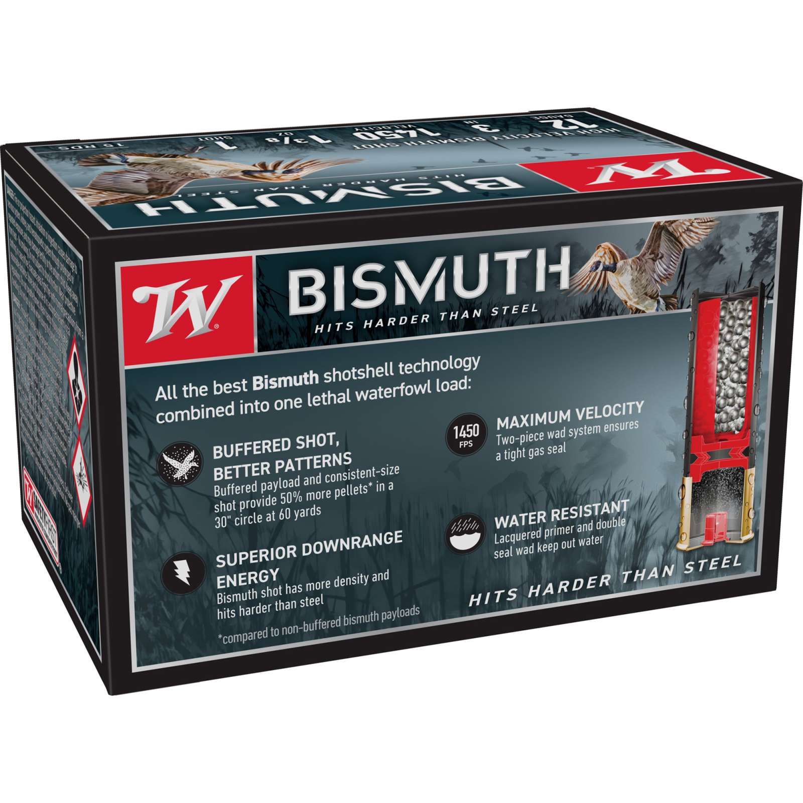 WINCHESTER BISMUTH 12 GA 3" #1 1-3/8OZ 15 RD/BX 10 BX/CS - Image 2