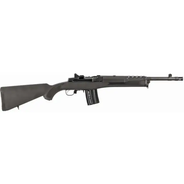 Ruger Mini-14 Tactical .300 AAC Blackout rifle with blued barrel and black synthetic stock