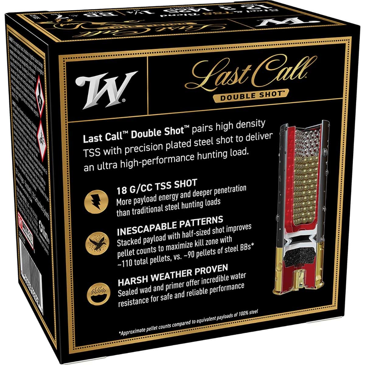 Winchester Last Call Double Shot Ammo 12 ga. 3 in. 1 1/4 oz BB & 7 TSS 25 rd. - Image 2