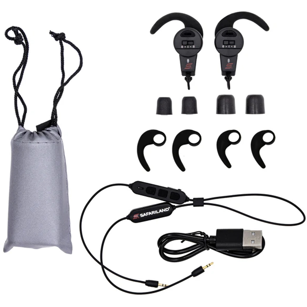 Safariland Pro Impulse In Ear Hearing Protection Rechargeable Bluetooth Black
