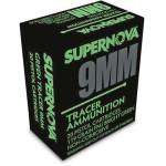 Supernova Tracer Pistol Ammunition 9mm 119 gr. FMJ Green Tracer 20 rd.
