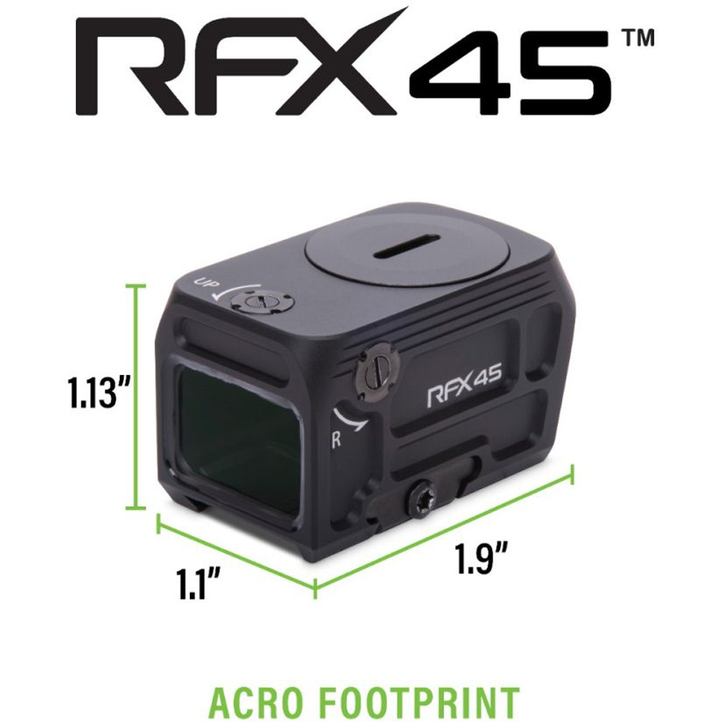 Viridian RFX45 Pro Reflex Sight Closed Emitter Green Dot Sight Black - Image 3