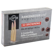 Prvi PPU Rangemaster 50 BMG PPRM50BOX Ammunition 625 Grain Full Metal Jacket 5 Rounds