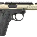 RUGER MRK IV 22/45LTE 22LR 4.4" T.B. CHAMPAGNE ANODIZED BLACK GRIPS 2-10RD MAGS