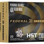 FEDERAL 44 REM MAG "TBD"GR HST JHP PERSONAL DEFENSE 20 RD/BX 10 BX/CS