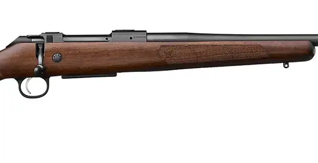 CZ 600 PLUS ST3 AMERICAN, 270 WIN, 5 RD, 24IN, 9/16X24, DRILLED AND TAPPED, WALNUT STOCK