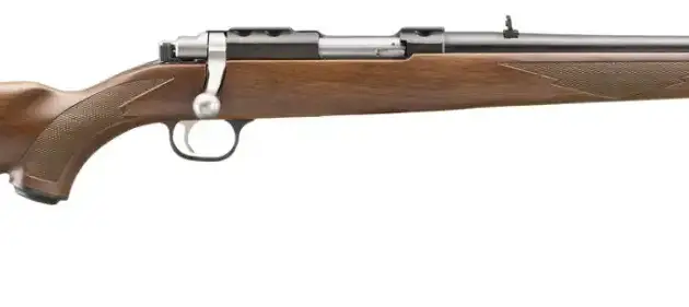 RUGER 77/44 44 MAG BOLT RIFLE, 16.6" BLUED T.B. BBL, WALNUT, 4RD