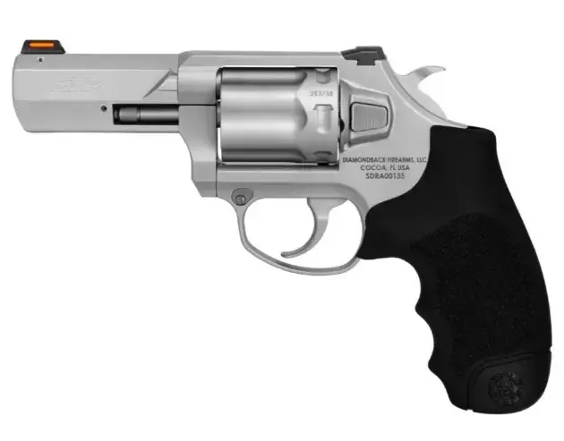 DIAMONDBACK SDR .357 MAG, 3" BRL 6RD RVLVR SA/DA FIBER OPTIC SIGHT STAINLESS GLASS BEAD FINISH