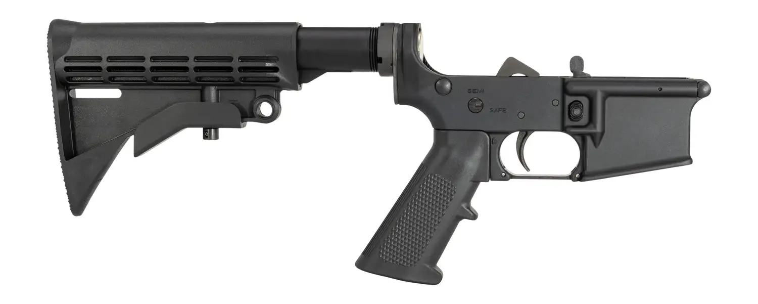 One Horse AR15 complete lower receiver with Mil-Spec buffer tube and M4 stock