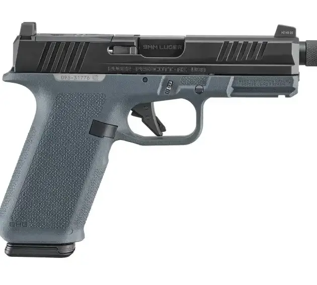 RUGER RXM 9MM PISTOL 4.5" T.B. STEALTH GRAY MAGPUL EHG, O.R. 2-17RD MAGS