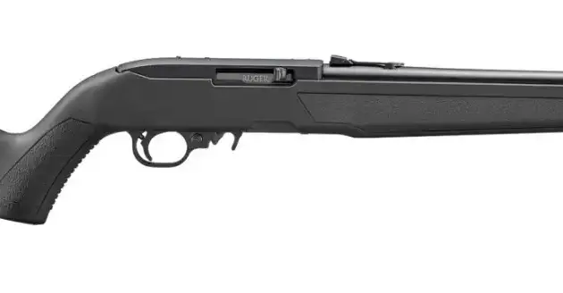 RUGER 10/22 22LR RIFLE 16.12" BLUED/BLACK SYNTHETIC STOCK FIBER FRONT SIGHT 1-10RD