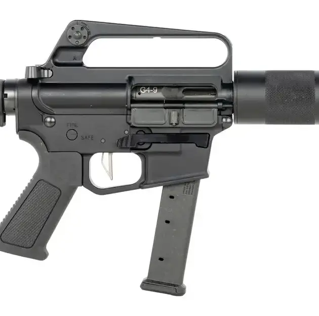 DPMS KITTY KAT G9 9MM PISTOL 8" A1 SLICK SIDE TUBE, CAR BRACE 1-33RD GLOCK MAG