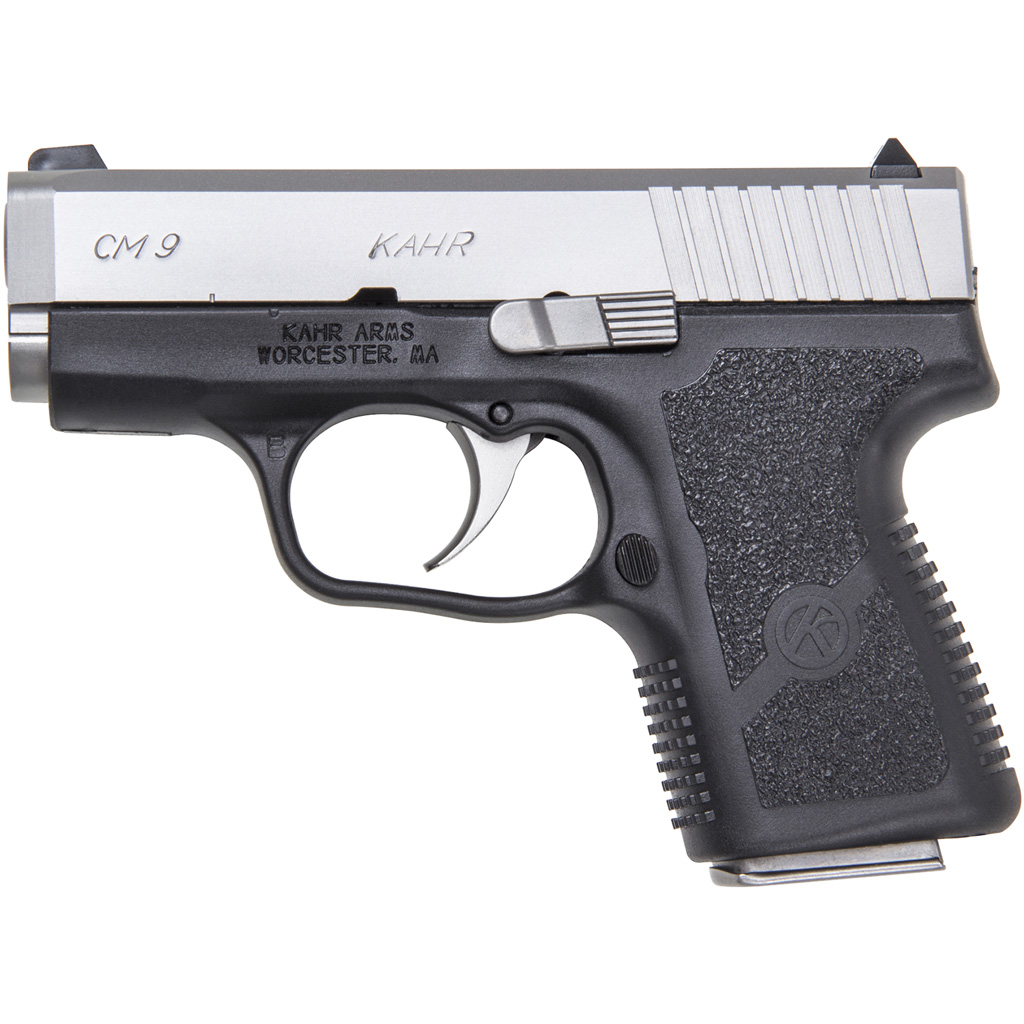 Kahr CM9 Pistol with Night Sights 9mm 3.1 in. Two Tone Black and Stainless 6 rd. - Image 2