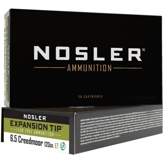 Nosler Expansion Tip Rifle Ammunition 6.5mm Creedmoor 120 gr. ET SP 20 rd.