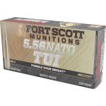 Fort Scott Munitions Rifle Ammo 5.56 NATO 62 gr. TUI Brass 20 rd.