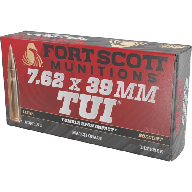 Fort Scott Munitions Rifle Ammo 7.62x39mm 117 gr. TUI SCS 20 rd.