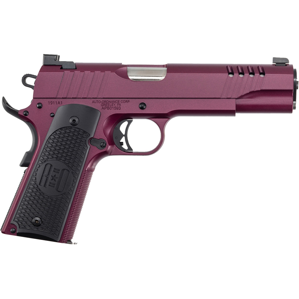 Auto-Ordnance 1911 Pistol 45 ACP 5 in. Black Cherry Cerakote 7 rd.
