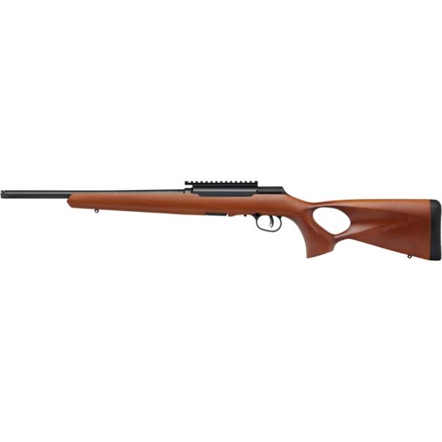 Savage A22 Timber Thumbhole Rifle 22 LR 18 in. Wood 10 rd.