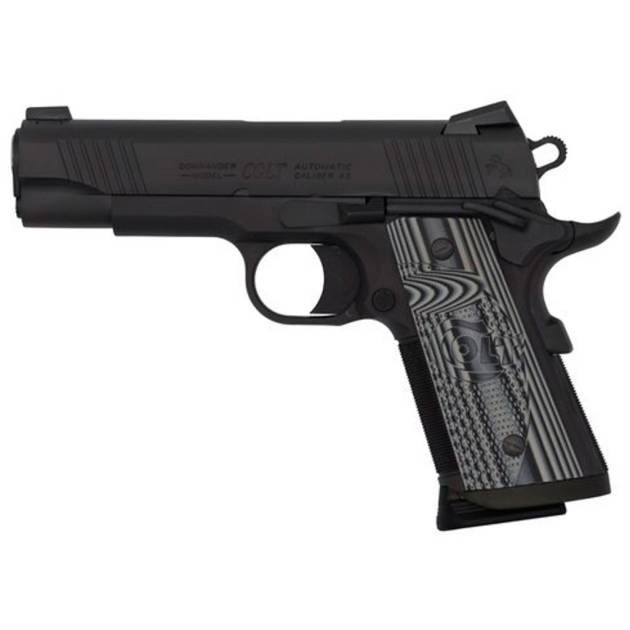 Colt 1911 CCU Concealed Carry Officers Pistol 45 ACP 4.25 in. Anodize / Black DLC 7 rd.