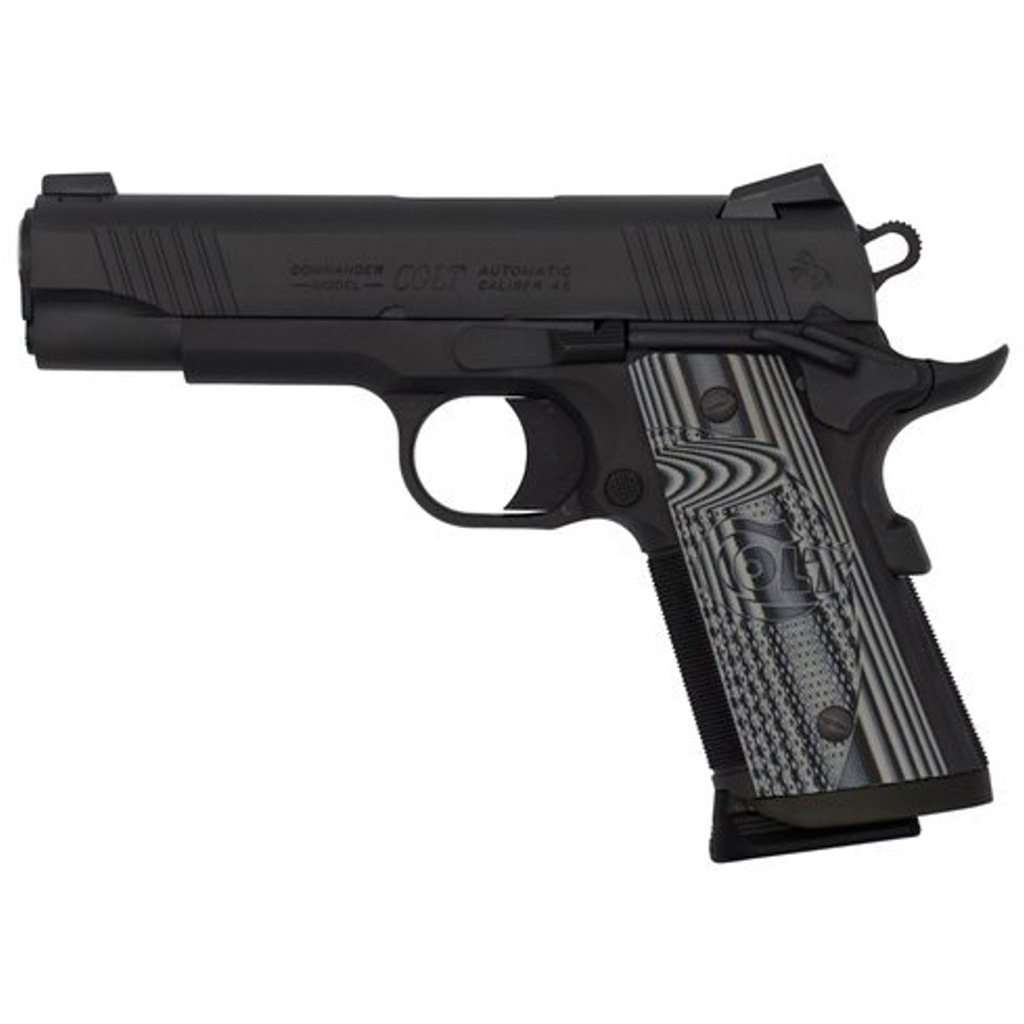 Colt 1911 CCU Concealed Carry Officers Pistol 45 ACP 4.25 in. Anodize / Black DLC 7 rd.