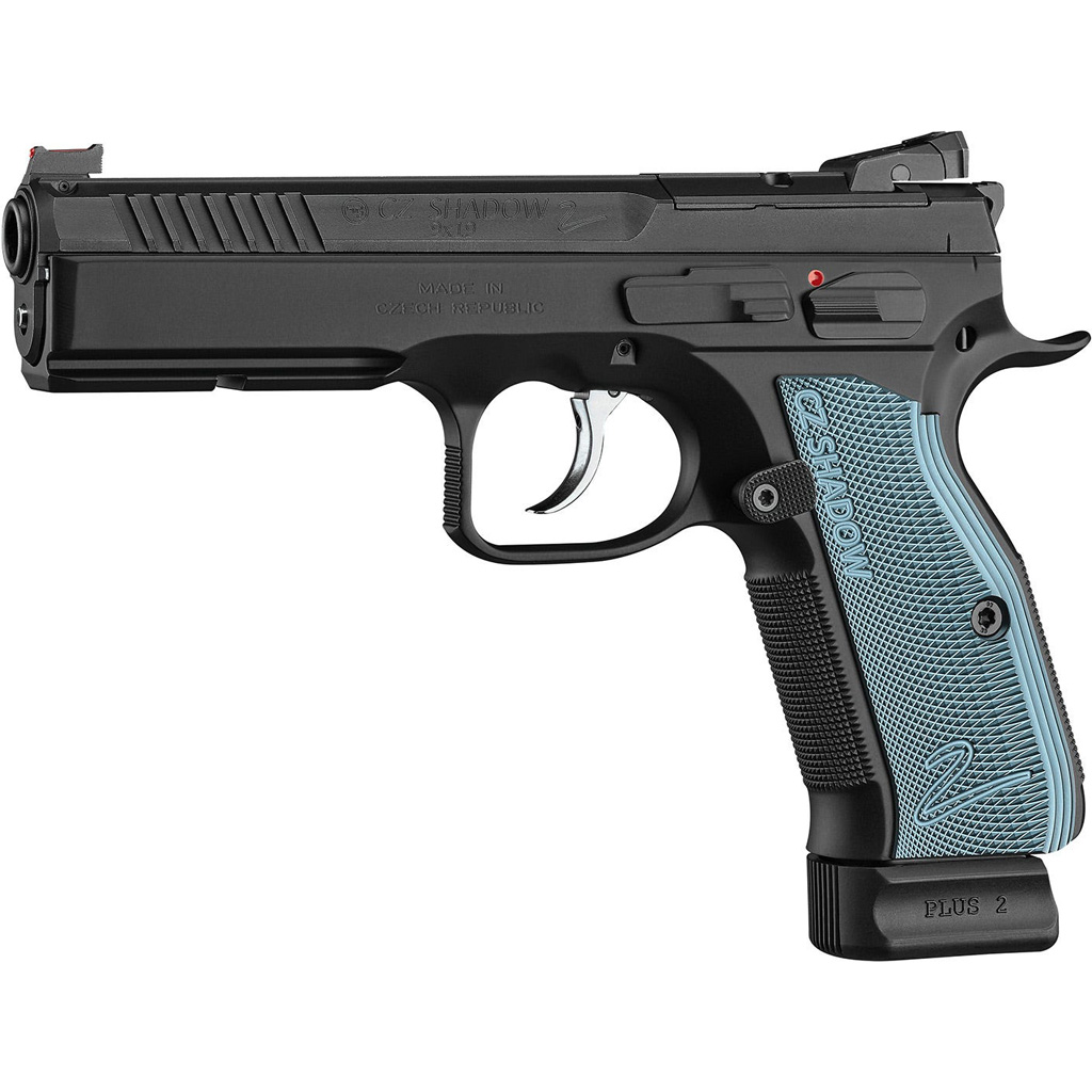 CZ Shadow 2 Optic Ready Pistol 9mm 4.89 in. Black/Blue Grips 19+1 rd.