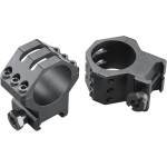 Weaver Classic 6Hole Skeleton Rings Matte Black 30mm High Clamshell Pack