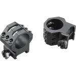 Weaver Classic 6Hole Skeleton Rings Matte Black 1" High Clamshell Pack