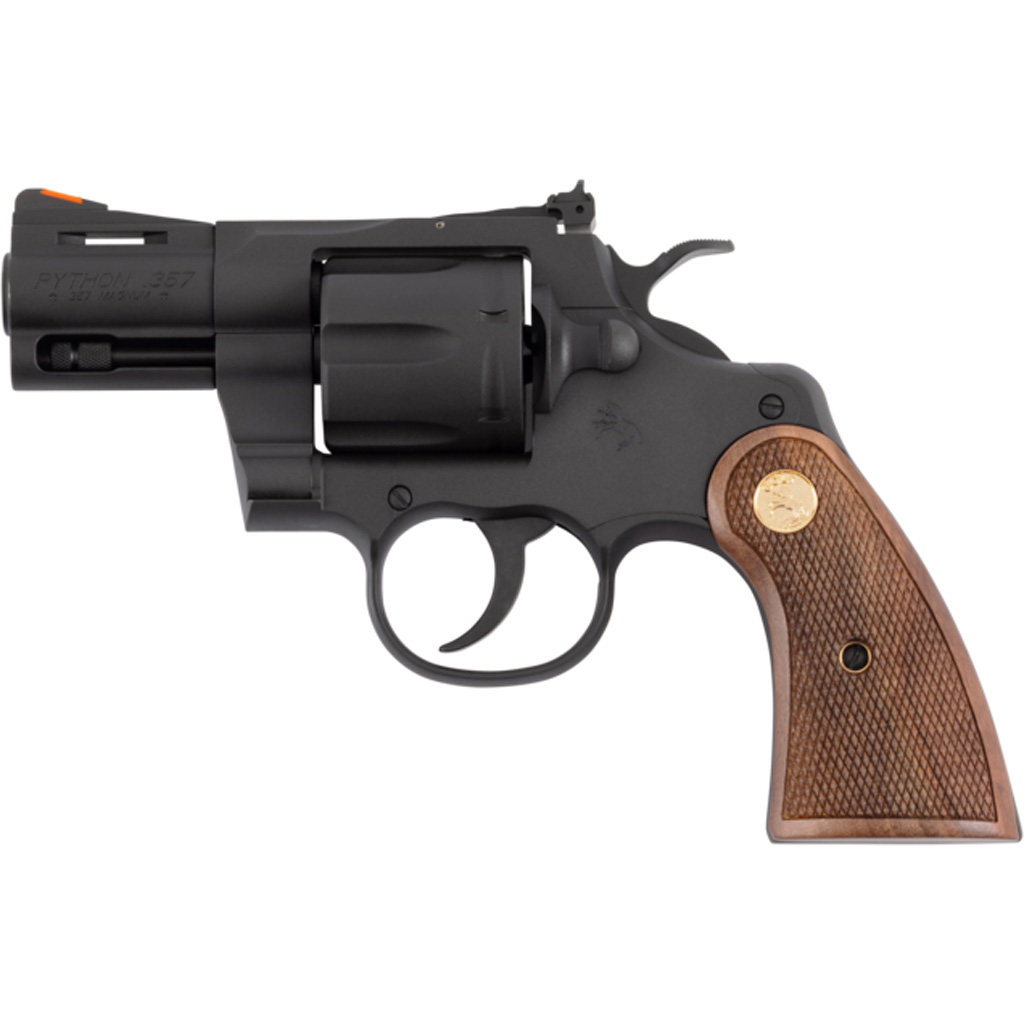 Colt Python Revolver 357 Mag 2.5 in. Matte Blue Walnut Grip 6rd.