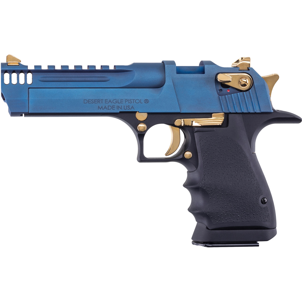 Magnum Research Desert Eagle L5 Pistol 50 AE 5 in. BLK Alum/Carbo Blue Slide/GLD 7 rd. - Image 2
