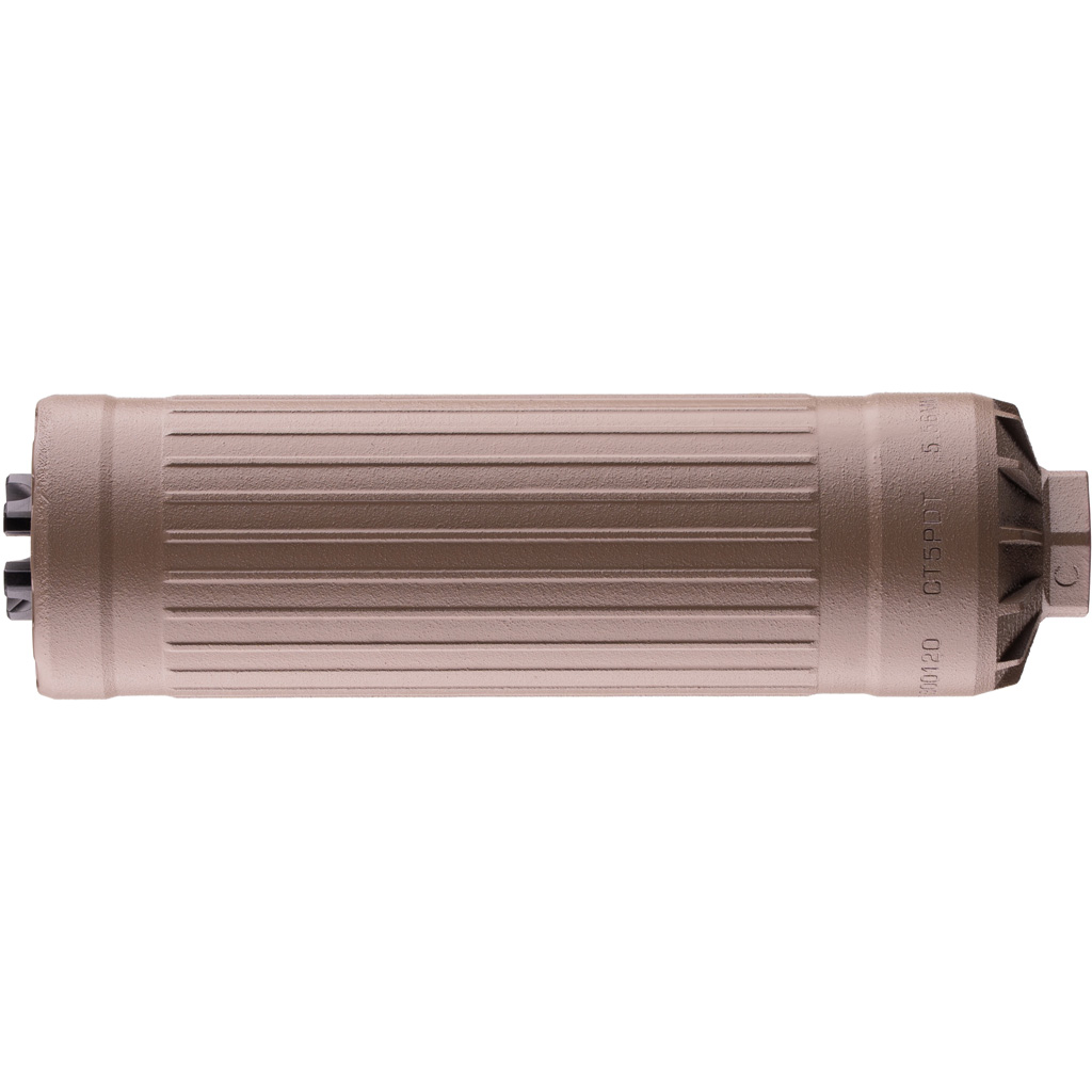 Dead Air Defense CT5P Patrol Suppressor 6mm/5.56 with 1/2 X 28 Direct Thread FDE