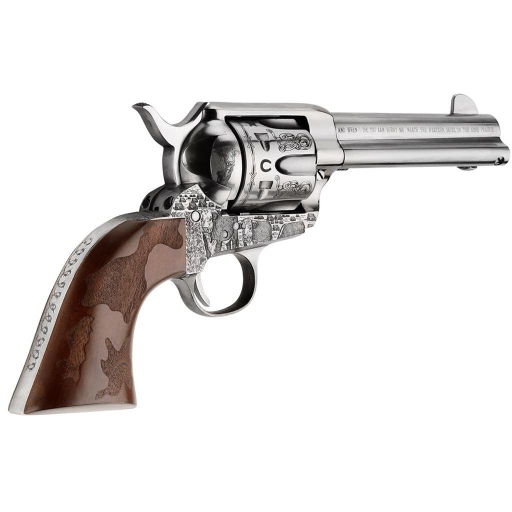Pietta Cowpoke Revolver 357 Mag 4.75in Old Silver w/Engraved FM/BRL/CYL6rd