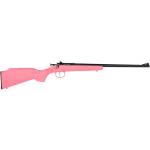 Keystone Crickett Rifle 22 LR 16.1 in. Blued/Pink w/Gold Web