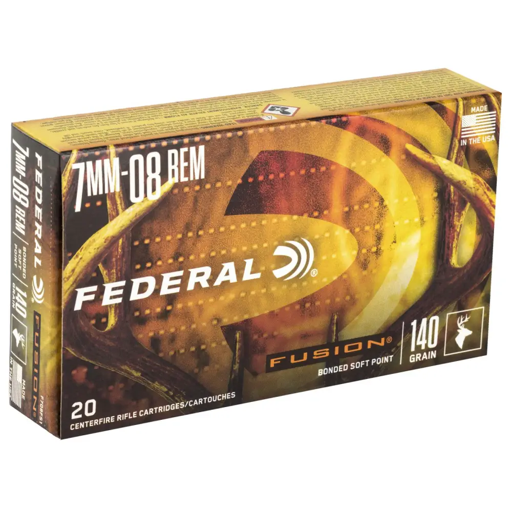 FEDERAL 7MM-08 REM 140GR FUSION 20 RD/BX 10 BX/CS