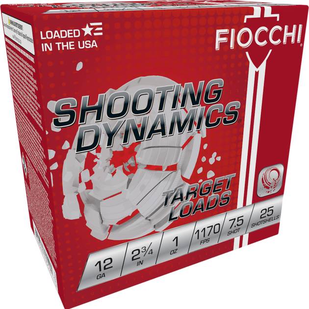 Fiocchi Shooting Dynamics Target 12 GA | 2.75", 1oz, #7.5, 1170 FPS | 12SD1L75 | Case of 250