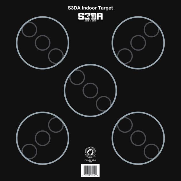 Maple Leaf S3DA 3D Target Face Black ASA 25 pk.