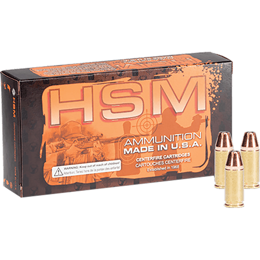 HSM Self Defense Handgun Ammunition 9mm Luger JHP 115 gr. 50 rd.