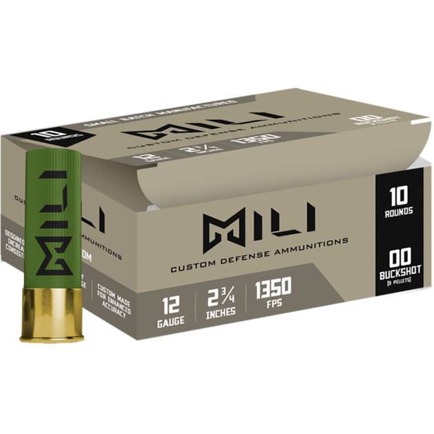 Mili Self-Defense Shotgun Loads 12 ga. 2.75 in. 00-Buck 10 rd.