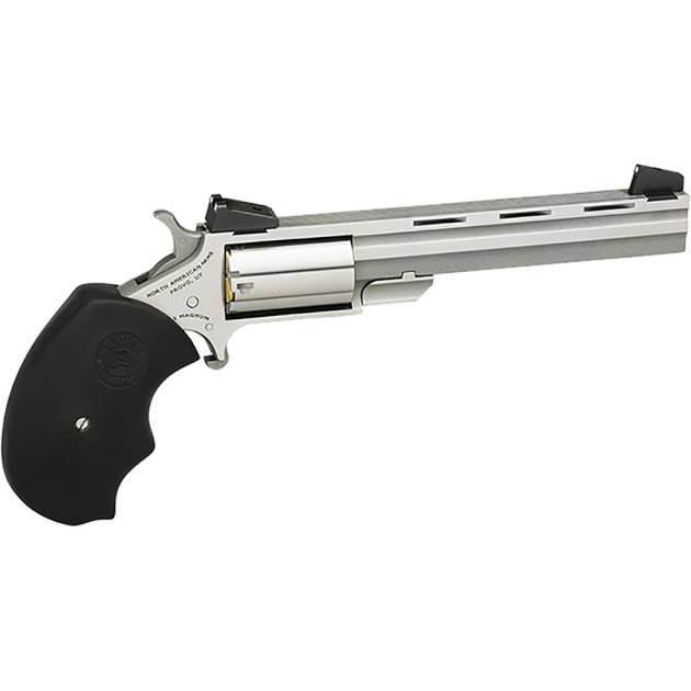 NAA Mini-Master Target Revolver 22 LR Stainless/Black 4 in. 5 rd. AS