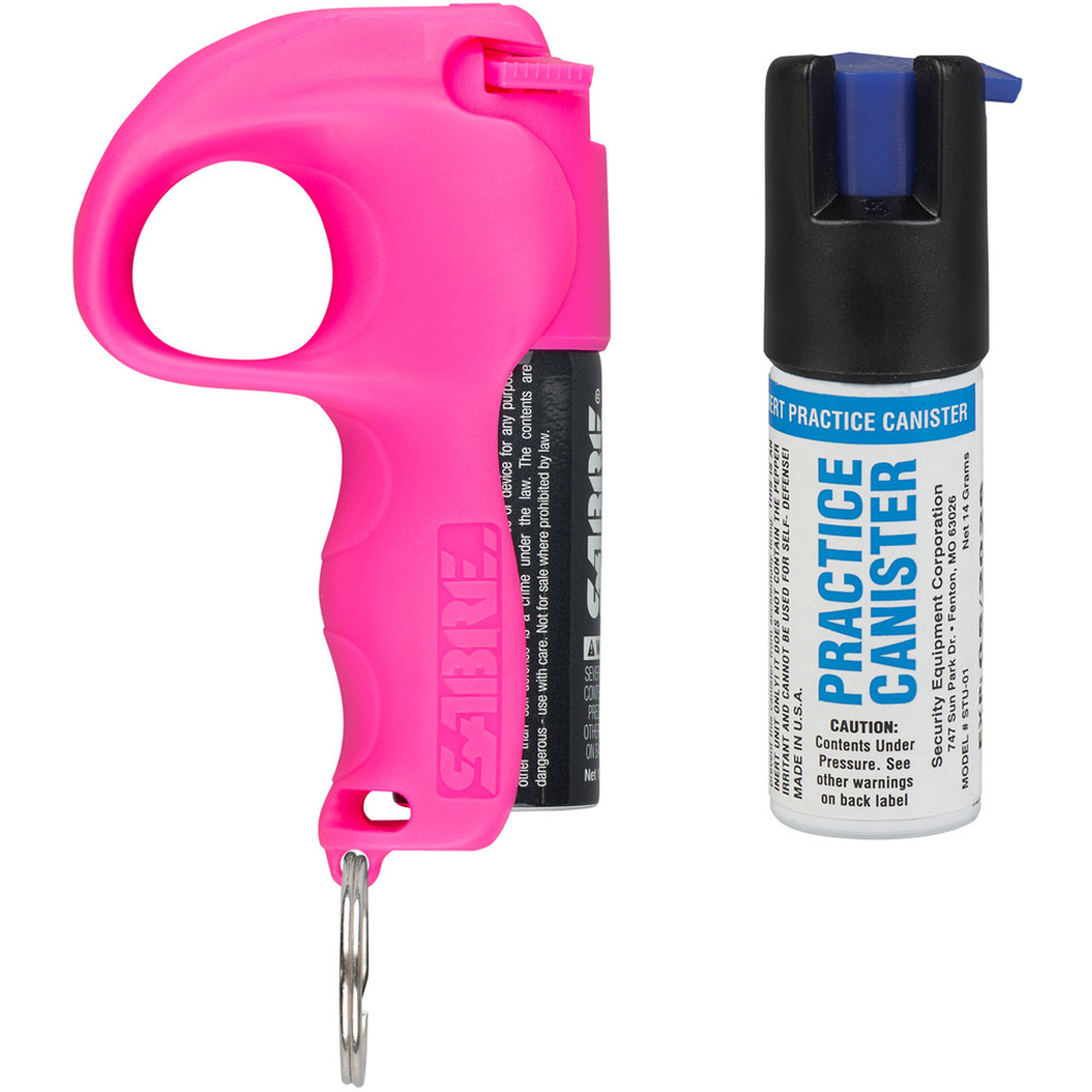Sabre Easy Aim Pepper Spray w/Practice Spray Pink - Image 2