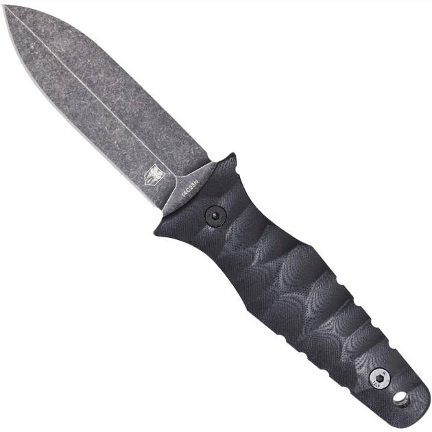 CobraTec Claymore Single Blade Dagger Fixed Blade Black Stonewash