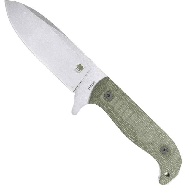 CobraTec PSK Knife Black Dark Stonewash Fixed Blade OD Green Satin Stonewash