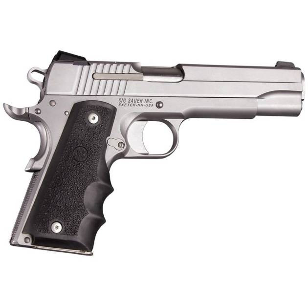 Hogue Rubber Grip w/Finger Grooves 1911 Gov't Model Black