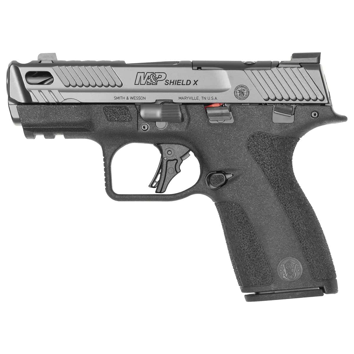 Smith & Wesson PC M&P 9 Shield X Carry Comp 9mm pistol with black finish